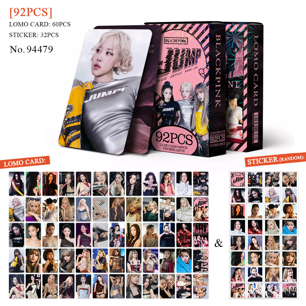 92 Unidades/Caixa BLACKPINK Photocards Jump KPOP LOMO Cartão