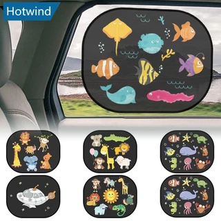 HW 2 Pçs Guarda-Sol Do Carro Com Saco De Armazenamento Janela Lateral Pára-Brisas Telhado Dos Desenhos Animados Para Cri