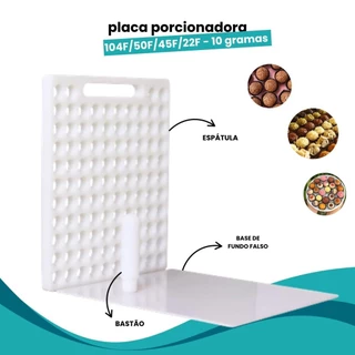 Placa Porcionadora De Doces 10Gramas Dosadora Brigadeiro Beijinho Confeitaria