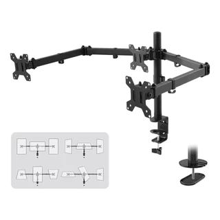 Suporte Para Monitor E Laptop De 3 Telas, 10-30 Pol