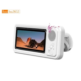 Suporte Para Telefone Chuveiro Com Alto-Falante IPX4 Tela Sensível Ao Toque À Prova D'água Banheiro Branco