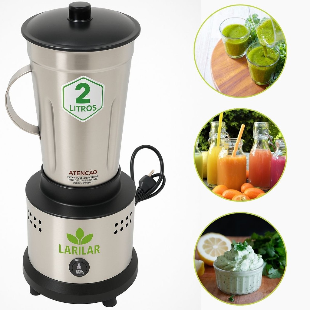 Liquidificador Industrial 2 Litros Alta Rotação Sucos Vitami