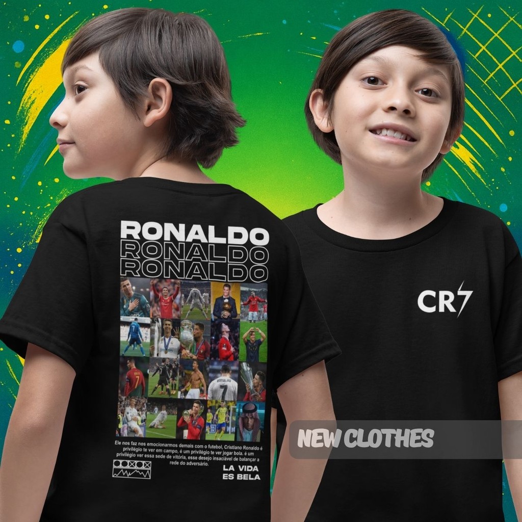 Camiseta Infantil Cristiano Ronaldo Craque Futebol Cr7 Robozão ...