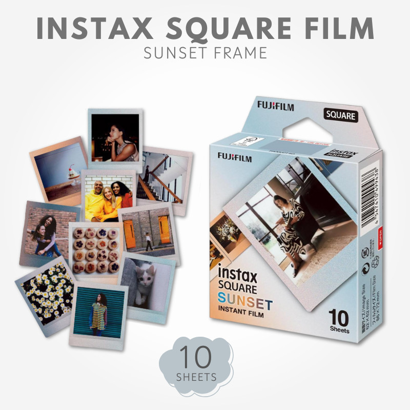 Fujifilm Instax Square Format Film Sunset Frame 10 Sheets INS SQ SUNSET ...