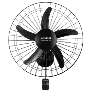 Ventilador de parede 50 cm oscilante preto Turbo Pró - NVP-PRO-50 Mondial
