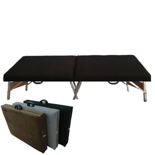 Cama Dobrável Portátil Conjugada Premium PRETO Viagem/Camping/Hospedes - 230KG - ARTPUFF DO BRASIL