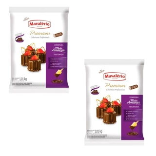 KIT C/2 COBERTURA PREMIUM MAVALERIO GOTAS 1,010KG MEIO AMARGO