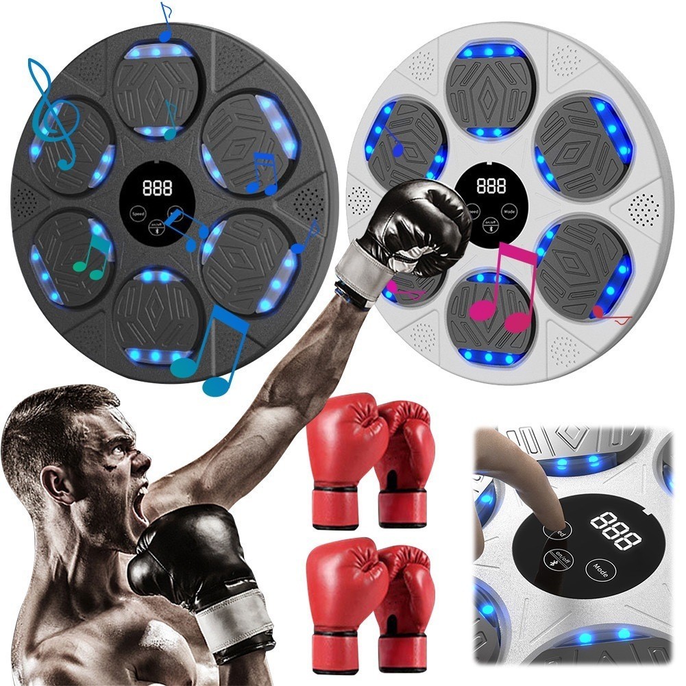 Nova Máquina de Boxe Inteligente de Parede Alvo com Bluetooth, Música e ...