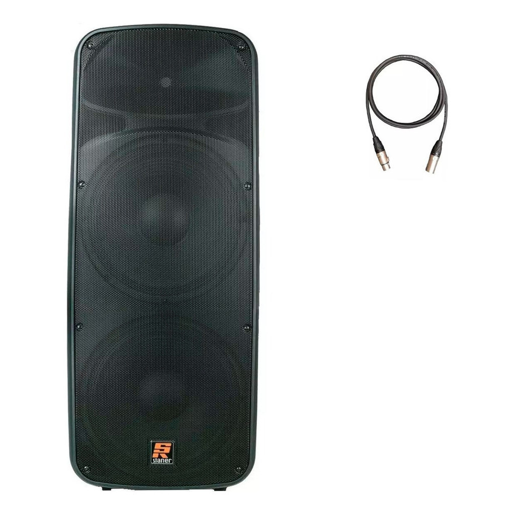 Caixa Acústica Tri-amplificada Sr-615a Staner + Cabo Xlr Xlr
