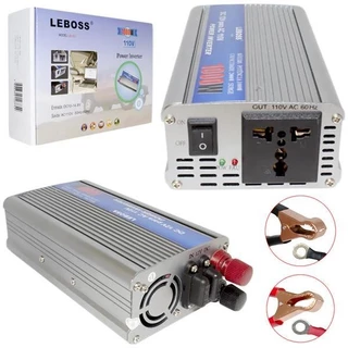 Inversor Conversor 12V para 110V Potência 1000W Veicular Transformador Tensão Leboss LB-521 Cinza