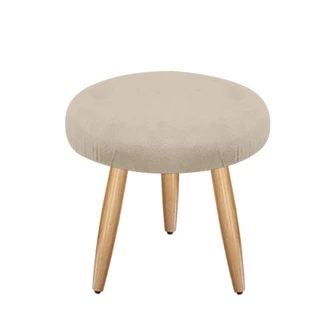 Puff Banqueta Bela Redondo Suede Pés palitos para Varios Ambientes