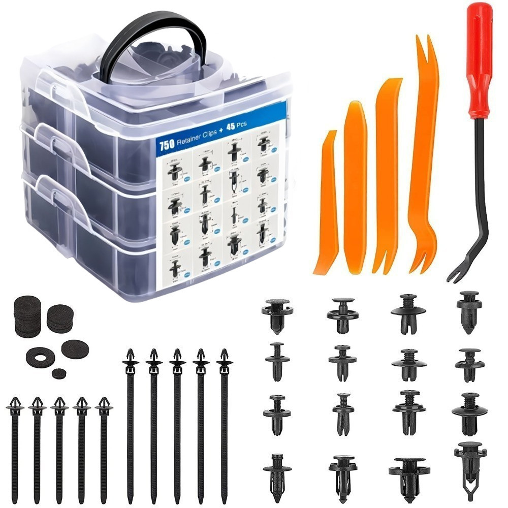 Kit Presilhas Grampo Automotiva Universal 795 Peças Completo | Shopee ...