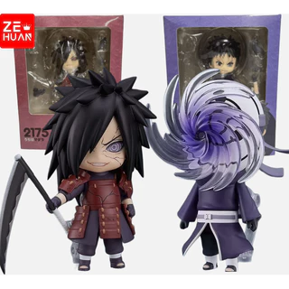 10cm Nendoroid Anime NARUTO #2120 Uchiha Obito Figura Naruto Movable Joint Model #2175 Uchiha Madara Figuras de Ação Q Versão Figura Pvc action figure boneco brinquedo Brinquedos para meninos