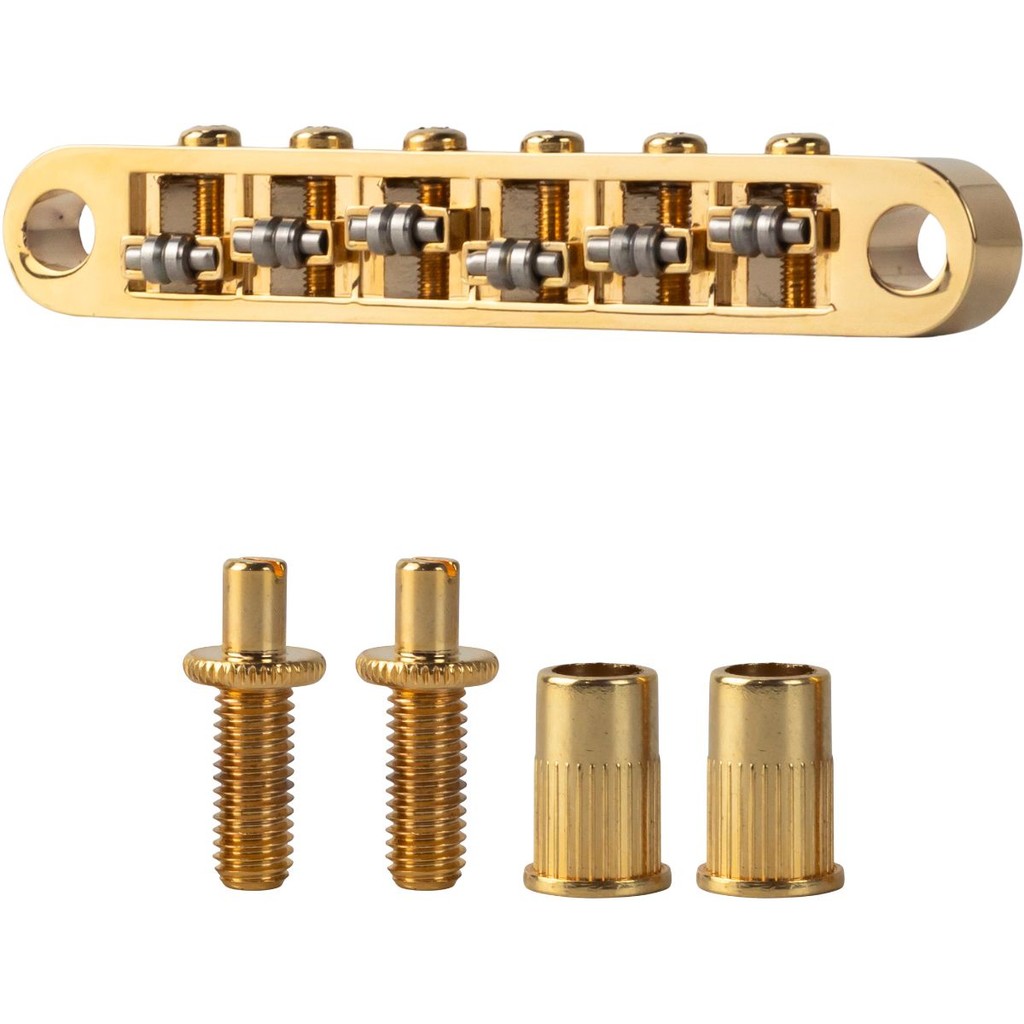 Ponte Tune-O-Matic Oro Con Selle A Rullo Per Chitarra Epiphone Les Paul SG ES Dot