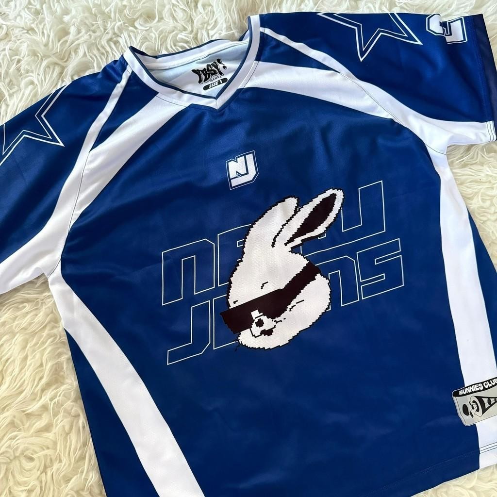 BUNNIES CLUB EXO-Y2K Azul Totalmente Sublimado Jersey Top De Manga