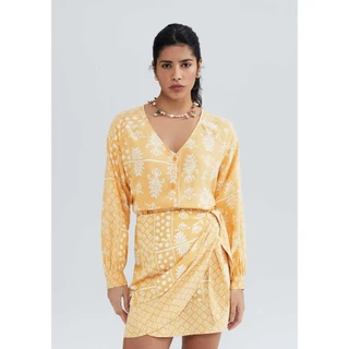 Blusa Feminina Manga Longa Estampada Em Viscolinho Hering