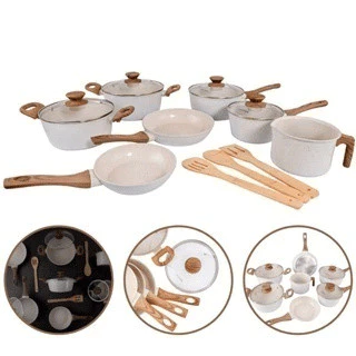 Jogo panelas cozinha MimoStyle Cook Fundo Indução, Gás, Elétrico, Vitrocerâmico 10 peças 6 peças