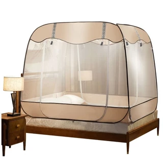Nova moda, desconto de preço 2024 nova rede mosquiteira doméstica sem instalação com três portas dobráveis yurts infantis anti-mosquito e anti-queda