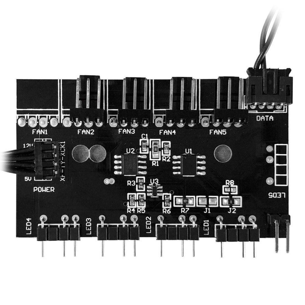 Controladora RGB de Fan e Fita LED ARGB 3 Pinos 5v para Gabinete Gamer ...