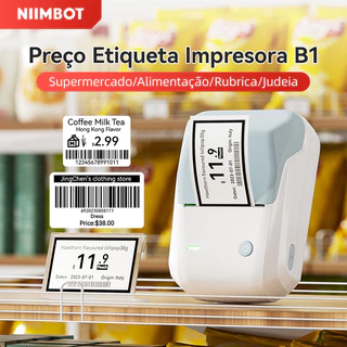 NIIMBOT B1 Impressora de Etiquetas Portátil Bluetooth Preço Etiqueta Mini Impressora