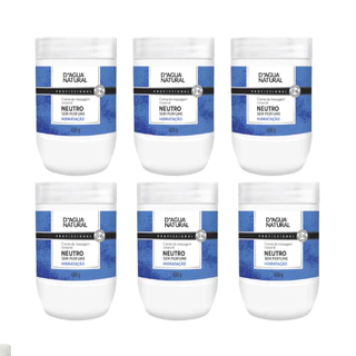 D'agua Natural Creme Neutro para Massagem - 6 Unidades de 650g para Uso Profissional em Oferta na Shopee