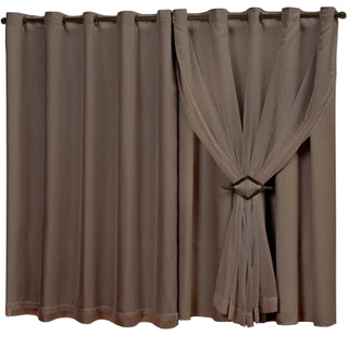 Cortina corta luz Cortina Voil Forro Blackout Tecido 4,00m X 2,30m Para Varão