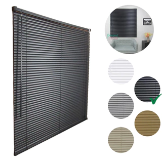 Persiana Horizontal PVC 25mm BLOCK 120larg x 160alt Preta