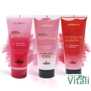 Kit c/3un Loção Hidratante Ameixa/Rosê Maria/Morango 190g - Apinil
