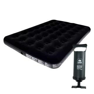 Colchão Casal Inflável Deluxe Confortável Resistente Suporta Até 300kg Aveludado + Bomba de Ar 30cm