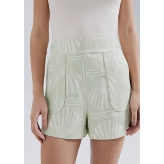 Shorts Feminino Estampado Em Viscose Hering