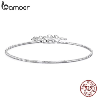 Pulseira De Prata Esterlina 925 Com Design Original BAMOER , Corrente Brilhante , Joias , Presentes Para Mulheres em Oferta na Shopee