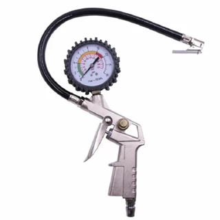 Calibrador E Inflador De Pneus Profissional Com Manômetro 220 PSI/16BAR Encaixe Rosca