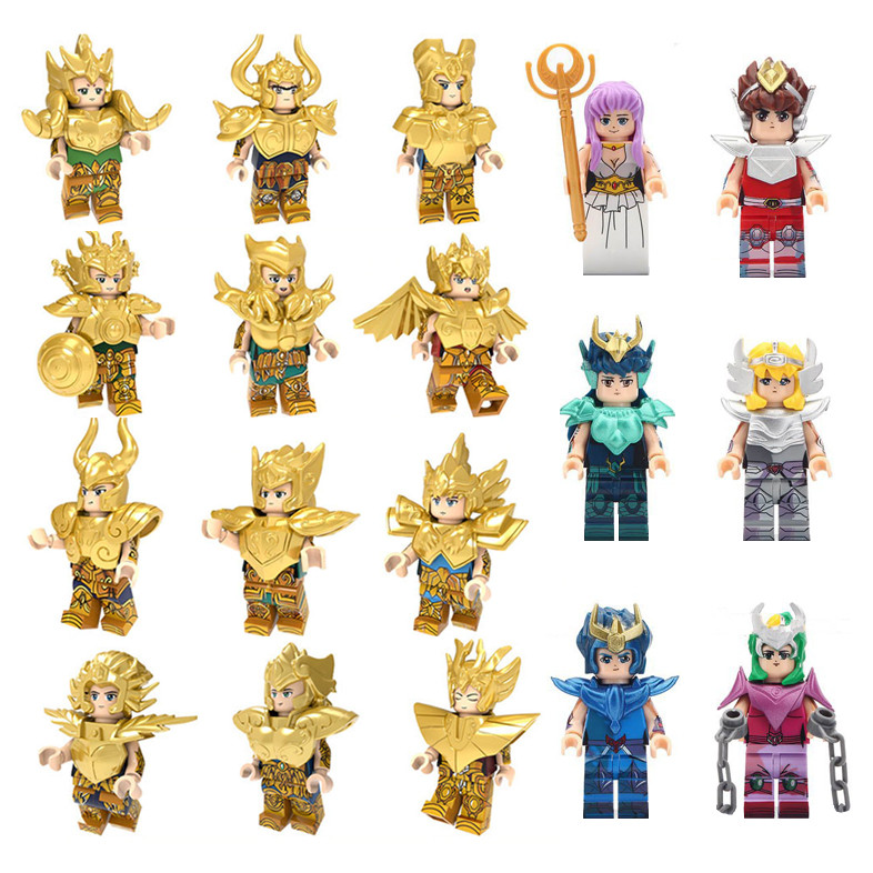 BONECO CAVALEIROS DO ZODIACO BLOCOS DE MONTAR ESCOLHA