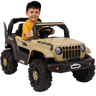 Carro Eletrico Zippy Toys Jeep Wrangler Rubicon 12V CR Bege