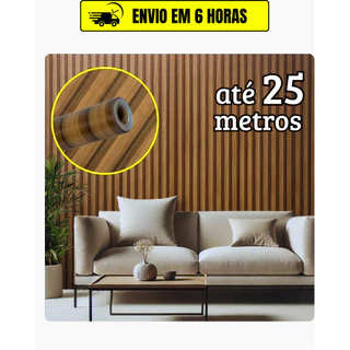 Papel de Parede Ripado Amadeirado Autocolante – Madeira Realista Decoração Parede Para Sala Quarto Escritório Premium