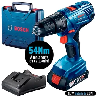 Furadeira e Parafusadeira 18V Impacto GSB 180-LI 54Nm Bateria, Carregador e Maleta BOSCH