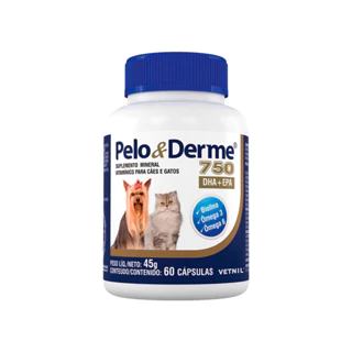 Pelo E Derme 750 Dha + Epa 60 Capsulas - Vetnil