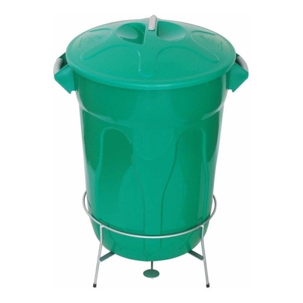 Lixeira Plástica Com Pedal Em Aço 100l