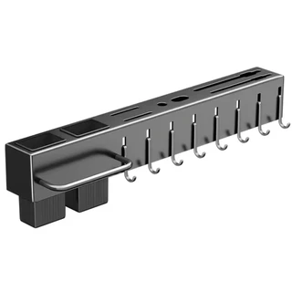Rack Suspenso de Parede Cozinha Porta Facas Utensílios Cinza