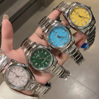 2024 Rolexs Swiss Oyster Perpetual Series Clássico Relógio De Quartzo Masculino Business Casual À Prova D'água De Aço Inoxidável