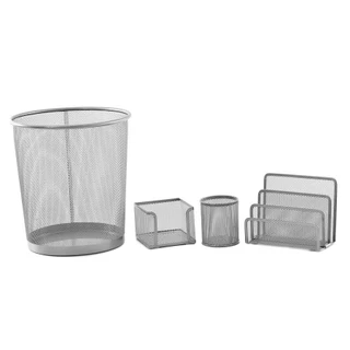 Kit de Organização Prata em Aço com 4 Peças em Oferta na Shopee