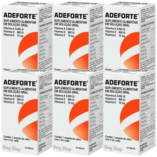Adeforte Suplemento Alimentar Whey Vitaminas 6 Ampolas 3ml