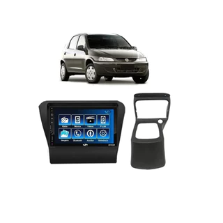 Kit Multimídia Celta 2001 / 2005 Mp5 2din Bt Usb Fm Leitor SD Espelhamento