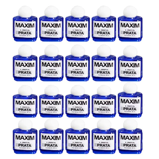Kit 50Un Limpa Prata 925 Maxim 40ml Azul Original Liquido Atacado Revenda
