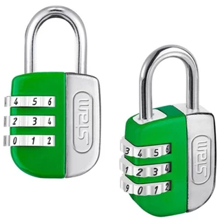 Cadeado Stam Life Colors com Segredo Verde 25mm