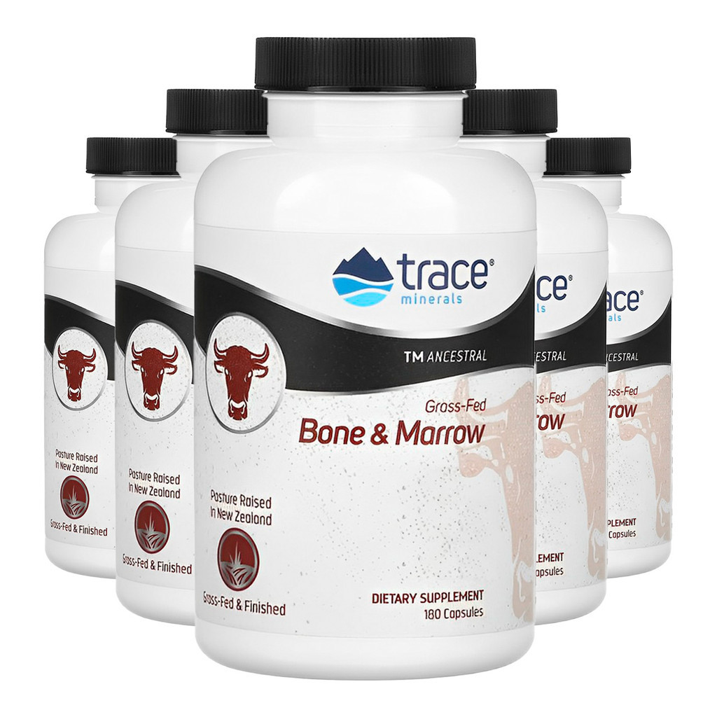 Kit 5x Trace Minerals Bone e Marrow 500mg 180 Cáps Importado /Made in