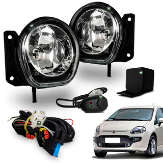 Kit Farol Auxiliar Milha Punto 2012 2013 2014 Botao Colante