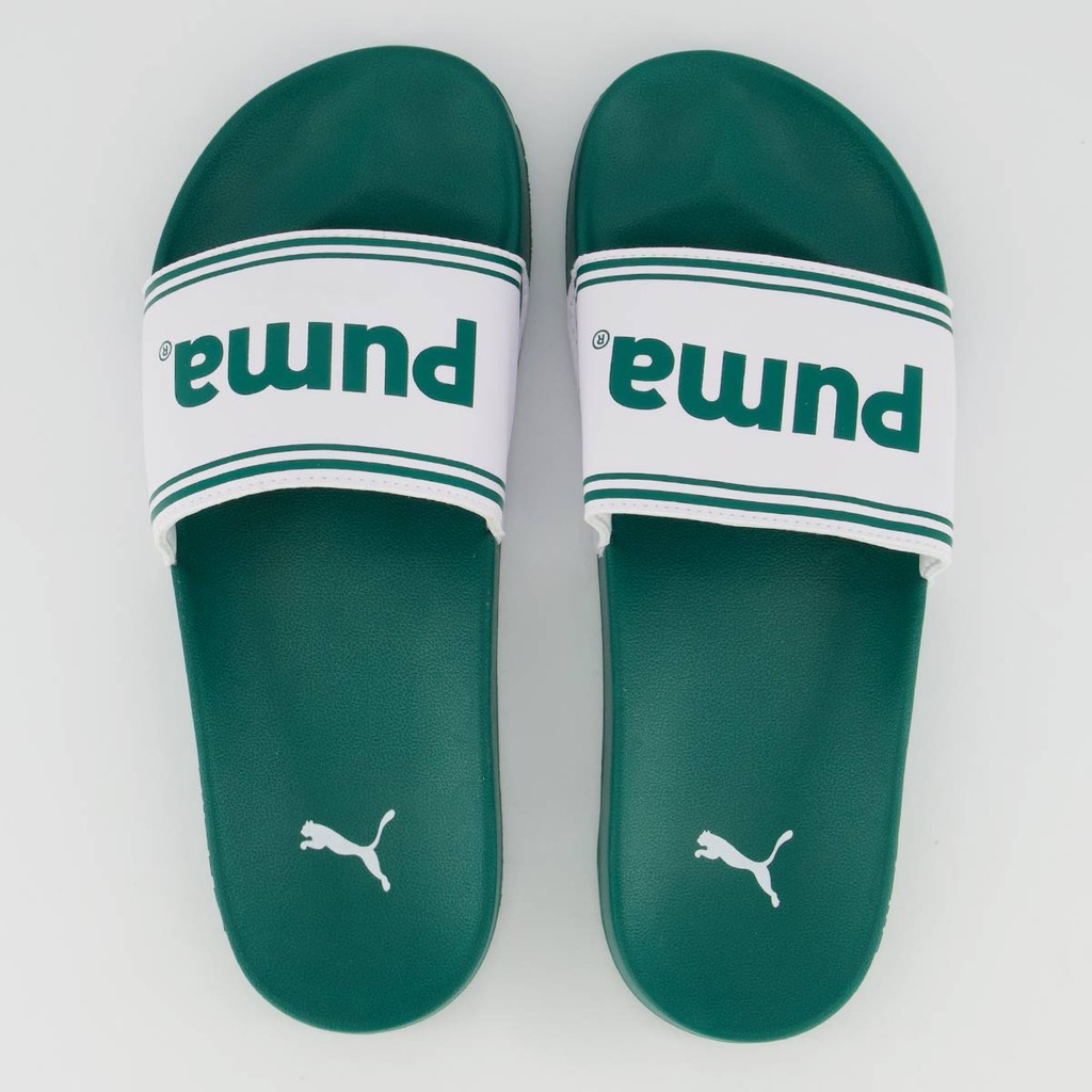 Chinelo Puma Leadcat 2.0 Team BDP Branco e Verde