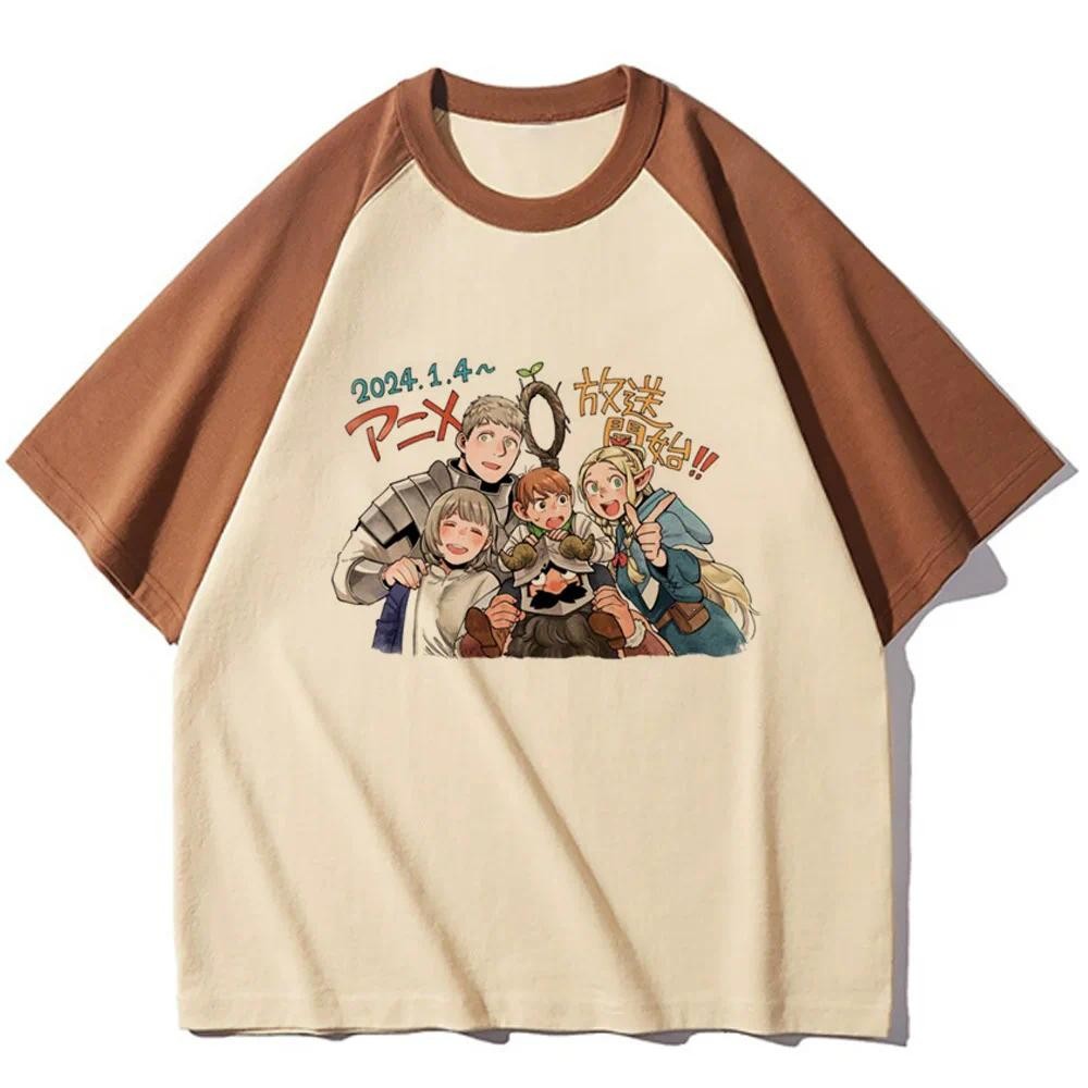 Dungeon Meshi Camisetas Femininas Roupas Ativas Japonesas