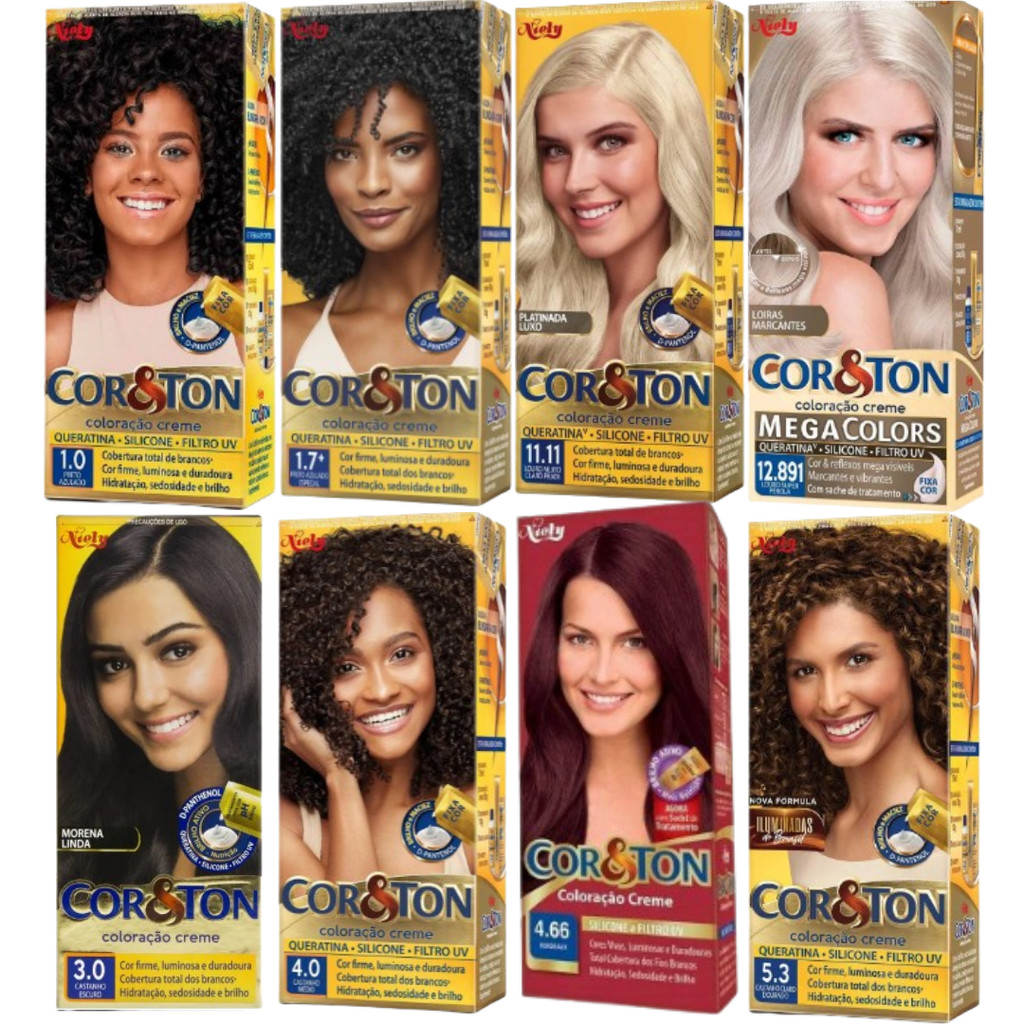 Tinta de Cabelo Cor&Ton - Confira Todas Cores Disponíveis!! | Shopee Brasil